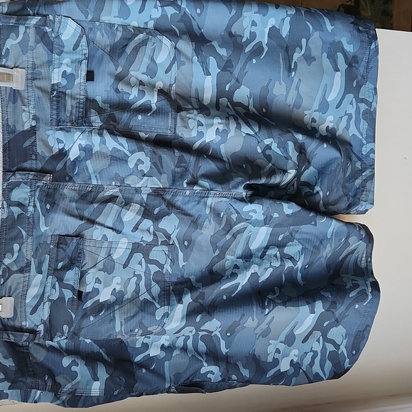 AFTCO Blue Camo Tactical Fishing Shorts Size  42 - Picture 7 of 11